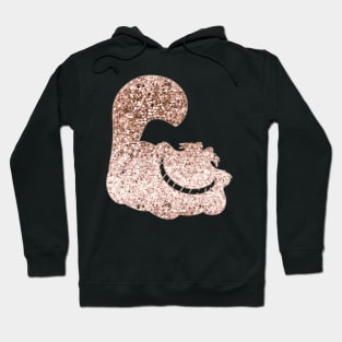 Sparkling rose gold Cheshire Cat Hoodie